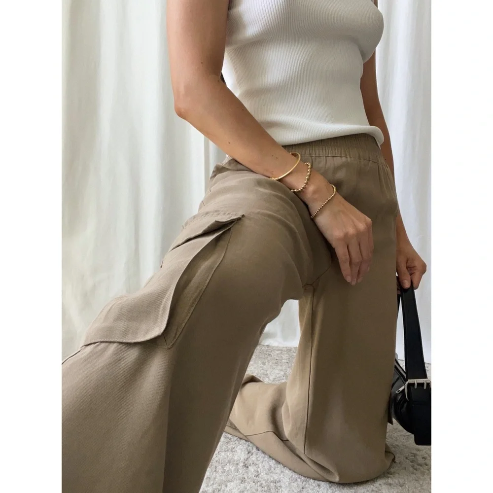 FRANKIE CARGO PANTS — In Khaki - Picture 2 of 9